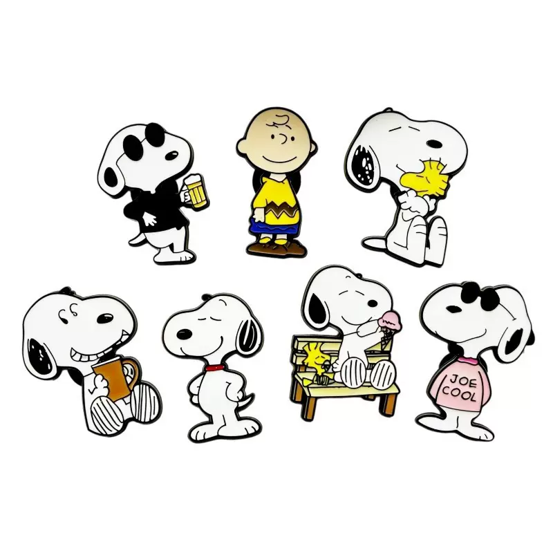 2026新款跨境卡通金属胸针可爱小狗造型创意个性徽章百搭装饰配