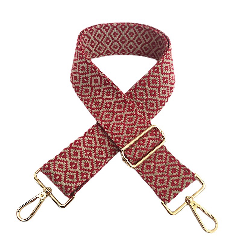 Correa de bolsa de mujer correa de hombro ancha de algodón bordado correa de mochila ajustable alargada correa de hombro de reemplazo Correa crossbody de un solo hombro