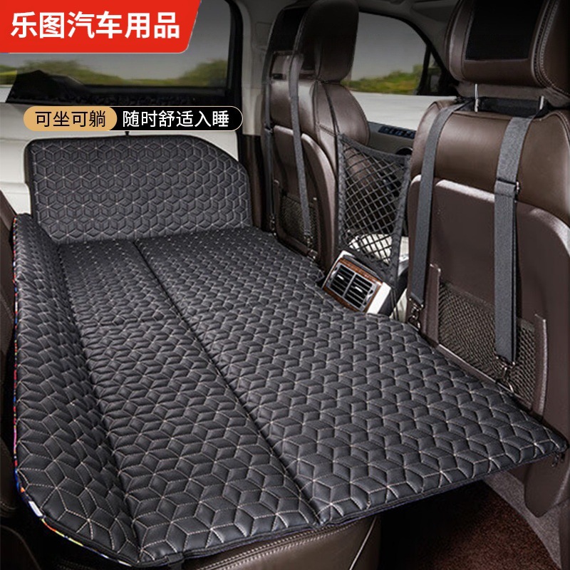 Other Car SUV Rear Seat Car Bed Inflatable Mattress Travel Camping (Vehicle-mounted inflatable bed) - new-upgraded-inflatable-outdoor-camping-sleeping-artifact-double-sided-folding-bed-leather-black-oxford-cloth