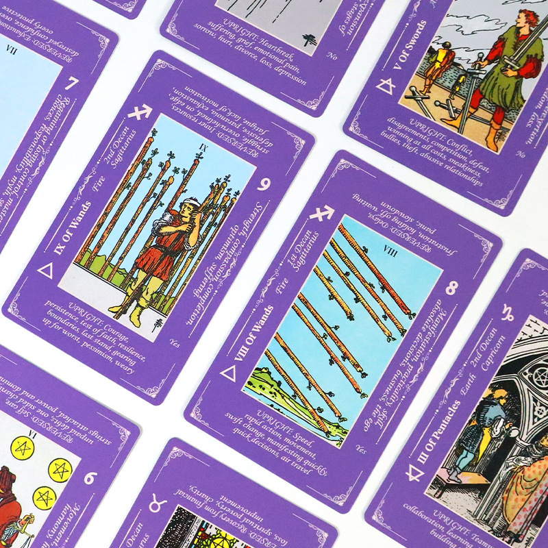 普及韦特塔罗经典典藏烫金初学者78张全套韦特tarot新手塔罗牌|undefined