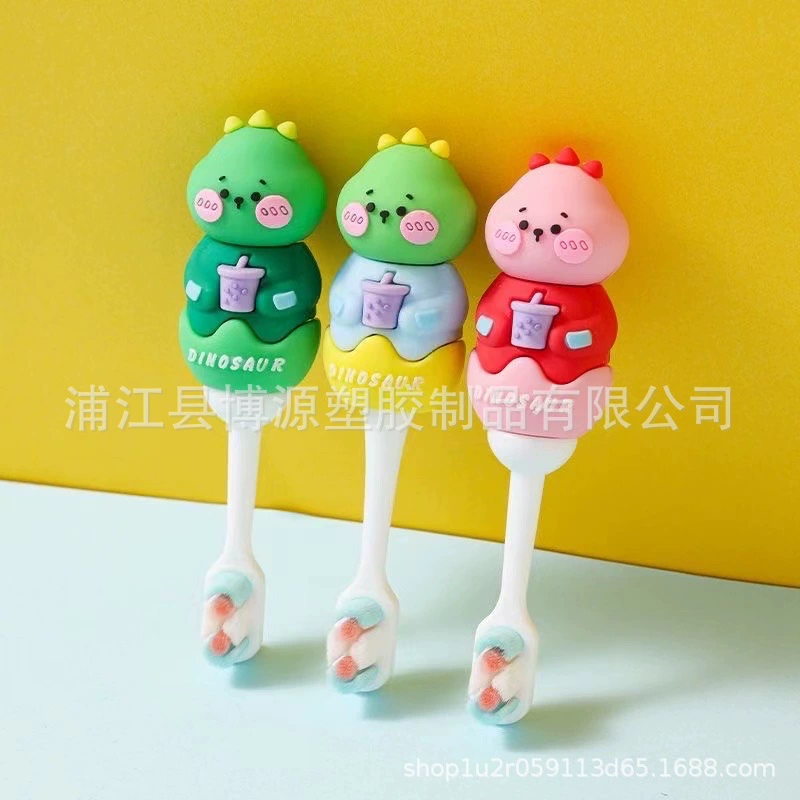 Креативный стильный набор детских зубных щеток с милой мультяшной куклой, детские туалетные принадлежности, набор ручек зубной щетки из мягкой резины из ПВХ