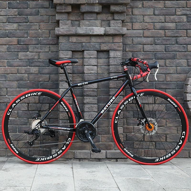 Шоссе автомобиль 33-ступенчатый алюминиевый двойной дисковый тормоз с переменной скоростью взрослый мужской велосипед спортивный автомобиль велосипед 700 тонких шин