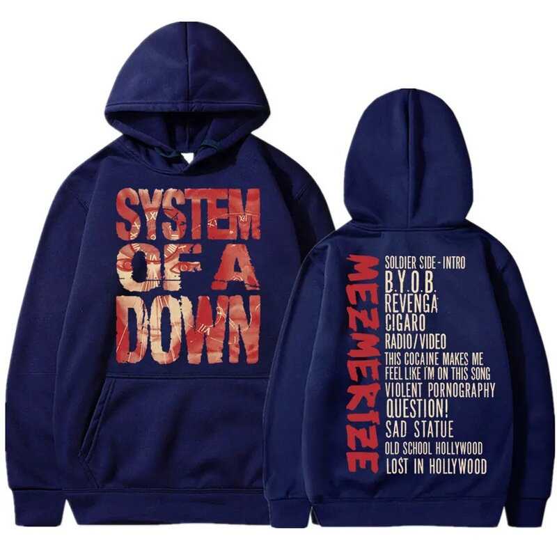 【Cross-Border European Size】A down Mezmerize Album Sweatshirt from a Rock Band System, Hip-Hop Harajuku Style