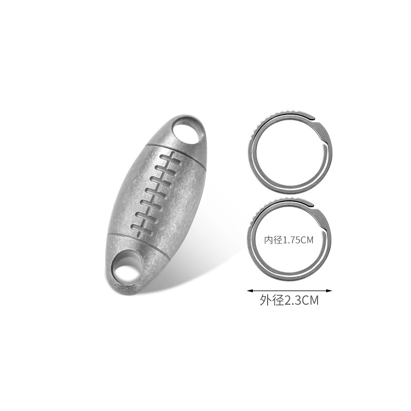 Llavero multifuncional portátil de aleación de titanio, de gran venta del fabricante, con cierre de anillo giratorio de liberación rápida para coche, con alta capacidad de carga.