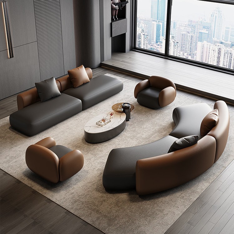 Office Hotel, Hotel Lobbies, Reception Offices, Special-Shaped Sofa and Coffee Table Combinations, Rest and Reception Areas, Beauty Salons, Curved Sofas