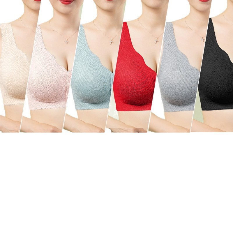 お母さんの下着 ブラジャー 中年女性向け 母親用 女性 中高年専用 フロントボタン式 ノンワイヤー 薄型 夏用|undefined