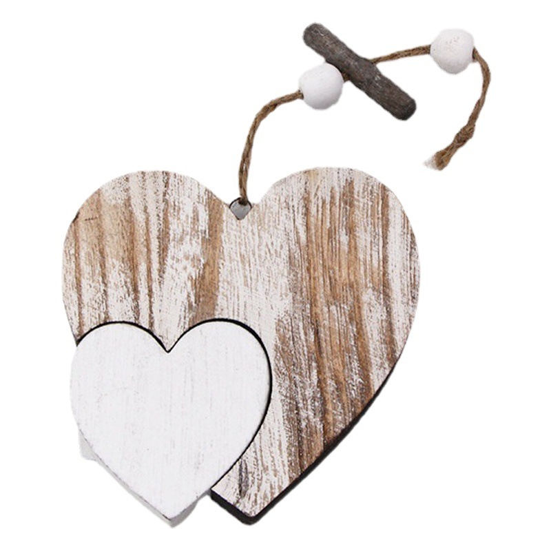 Variedad de madera transfronteriza de melocotón corazón Retro Decoración del hogar Vintage decoración de la boda DIY lugar de producción