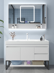 2022新款浴室櫃落地式陶瓷一體盆衛生間洗漱台洗手池洗臉盆櫃組合