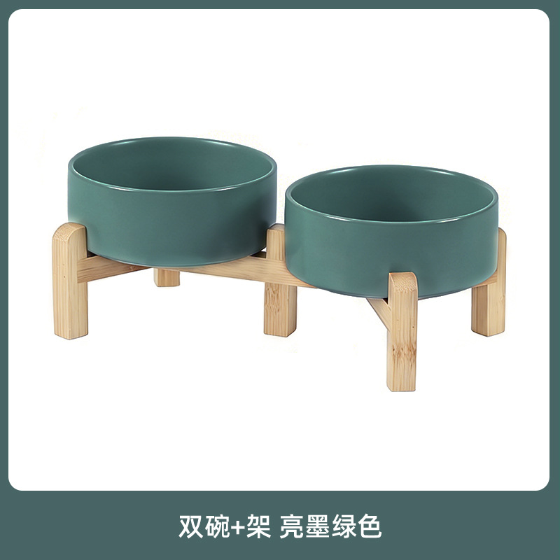 Comedero de Cerámica para Perros, Plato para Comida de Perros, Tazón para Gatos, Tazón Elevado para Gatos, Protección de la Columna Cervical, Antiderrames, Tazón Grande para Perros, Transfronterizo