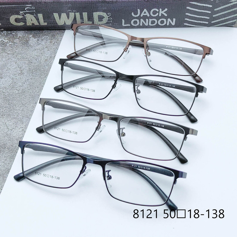 Full-Frame Steel Eyeglass Frames Manufacturer Wholesale Business Men's Eyeglass Frames Small Square Eyeglass Frames Non-Prescription Myopia Glasses Versatile Style Full-Frame Steel Eyeglass Frames Manufacturer Wholesale Business Men's Eyeglass Frames Small Square Eyeglass Frames Non-Prescription Myopia Glasses Versatile Style