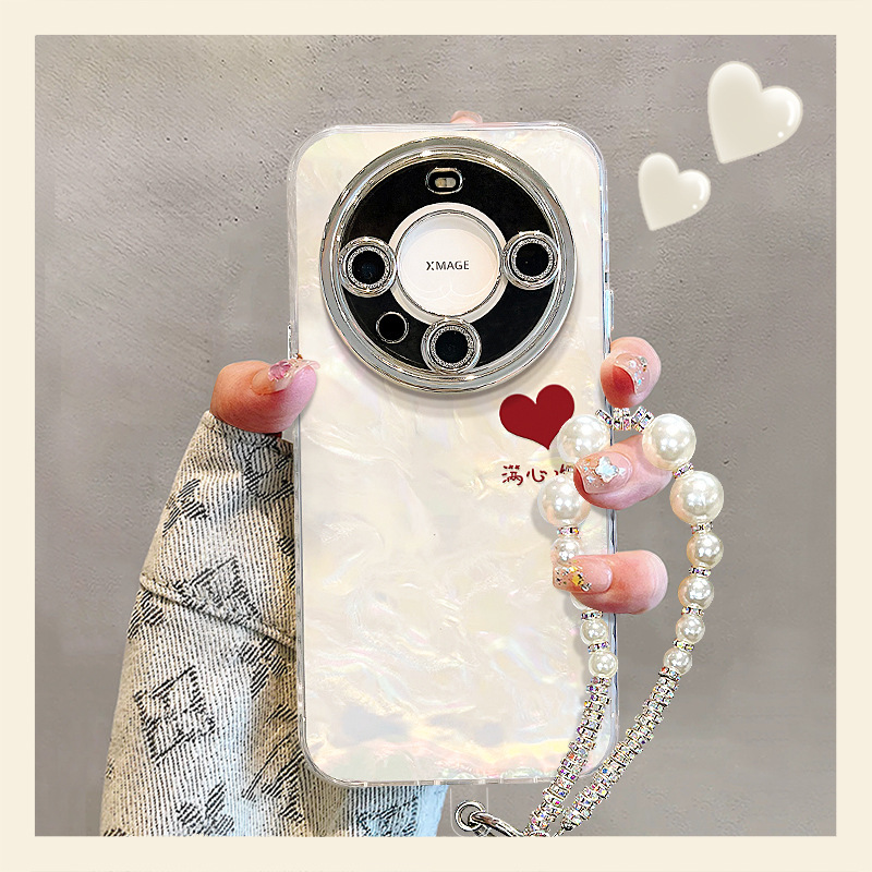 Bracelet with Great Joy and Happiness Attached to It, Suitable for Huawei Mate80Promax Phone Case, Pura70 Simple 60 High-Value 50 Women's Style