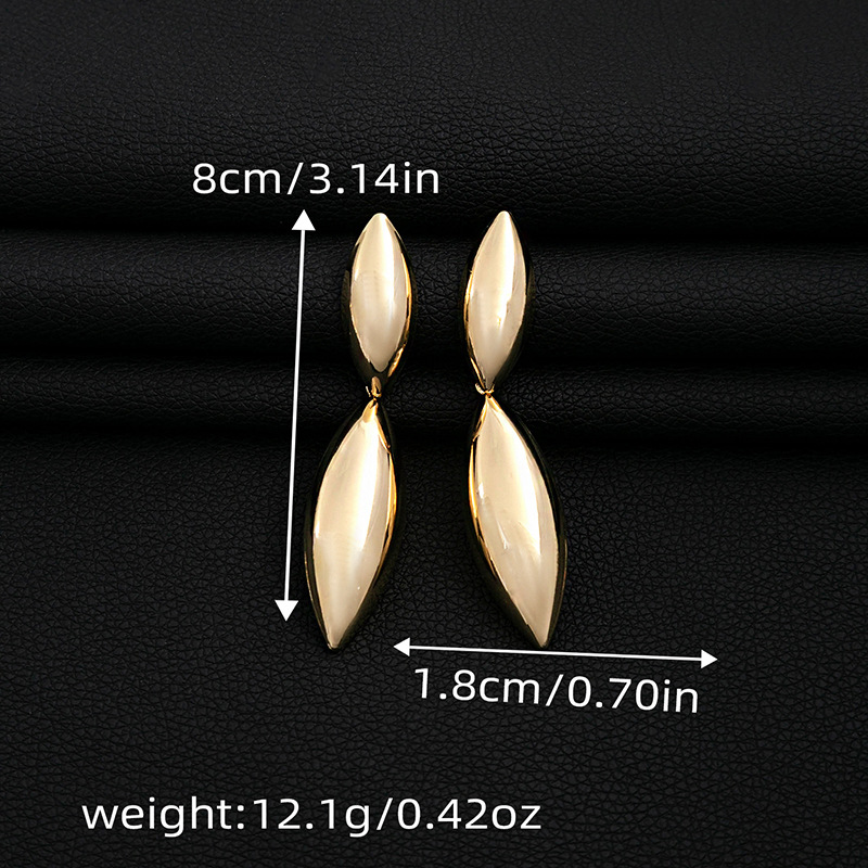 1 Pair Simple Style Geometric Plating Iron Drop Earrings display picture 5