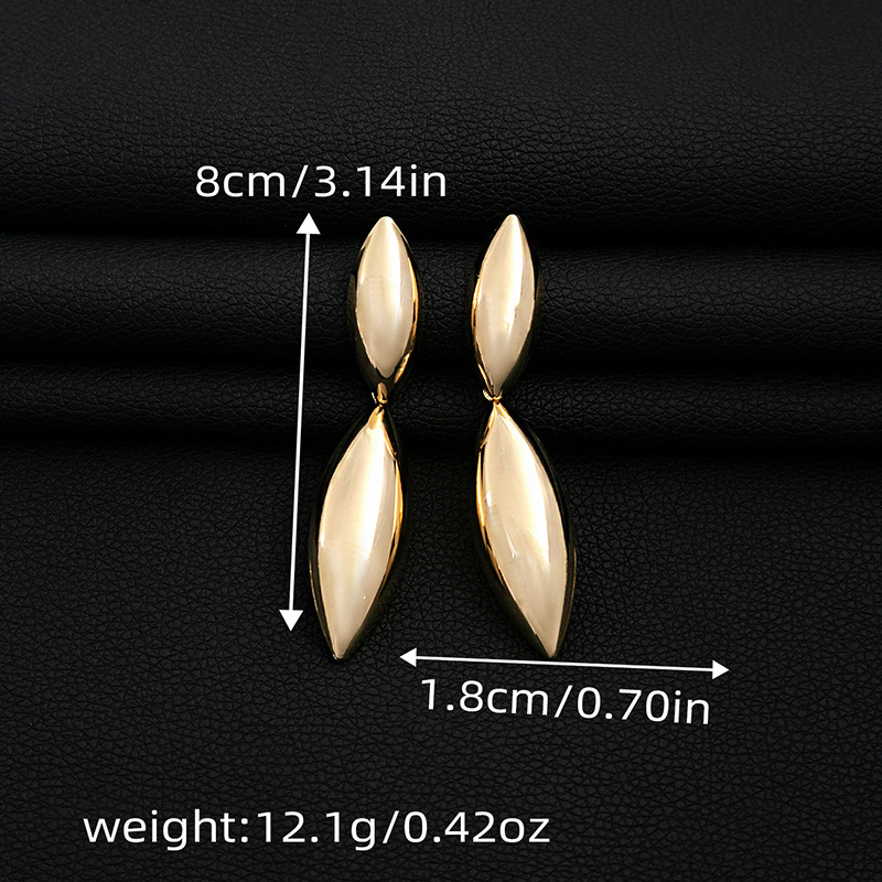16g Weight Drop Earrings Classification 1 Pair Quantity Daily Occasion Iron Material Geometric Pattern Women's Gender Plating Design Simple Style Style 1 Pair Simple Style Geometric Plating Iron Drop Earrings 4