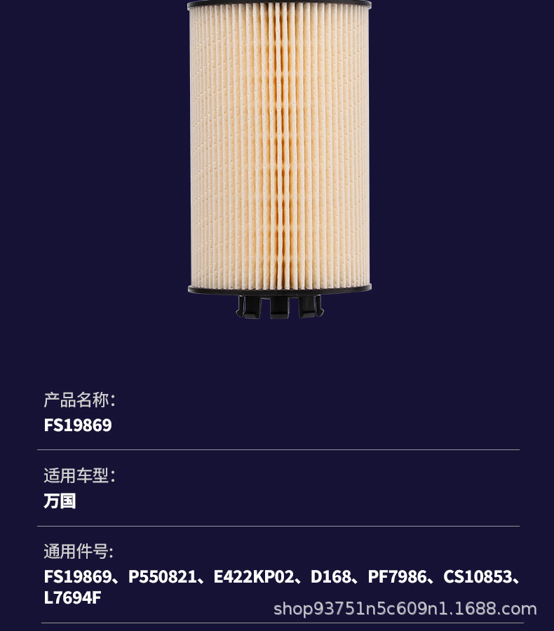 Fs19869 Diesel Filter Adapted to Iwc P550821E422Kp02 D168Pf7986