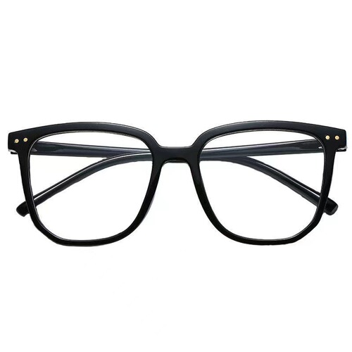 2024 New Anti-blue light glasses, square frame for both men and women, non-prescription, Korean style, natural face glasses, large frame glasses