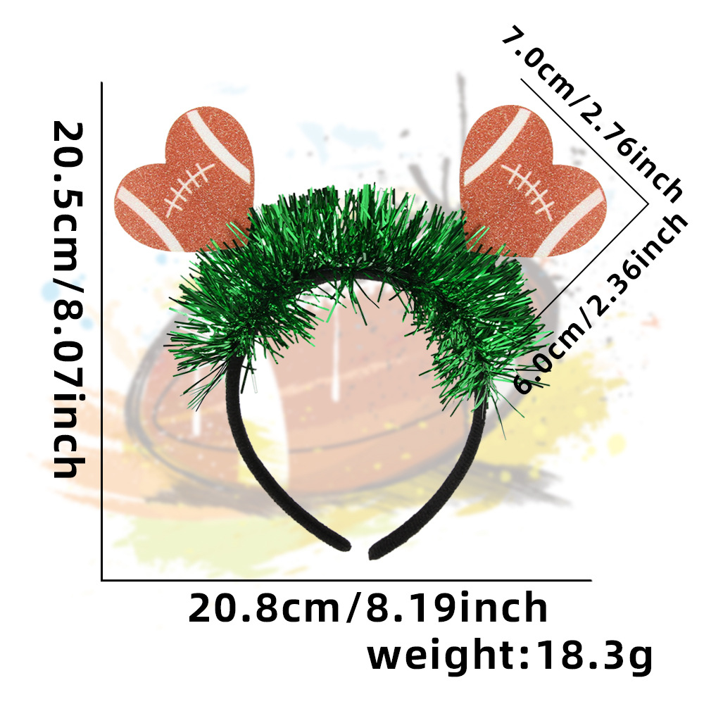 Transfronterizo nuevo Super Bowl rugby tema de fútbol americano fiesta de cumpleaños decoración de tiras de color cabeza de cinturón hebilla de cabeza