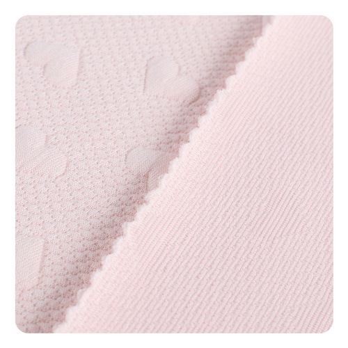 Diamond grid knit polyester-nylon air-layer interwoven cotton Jacquard fabric for children's memory pillows and home textile clothing materials