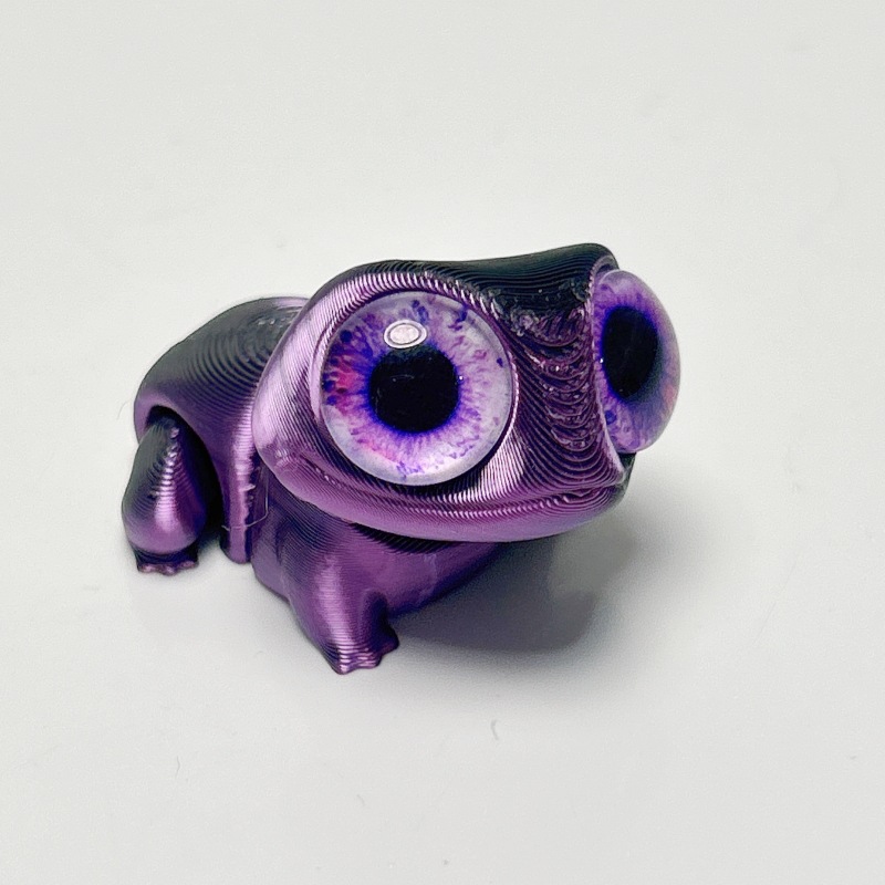 Impresión 3D linda rana de ojos grandes Shougong rana decoración articulación simulación ojos mini rana juguete regalo transfronterizo