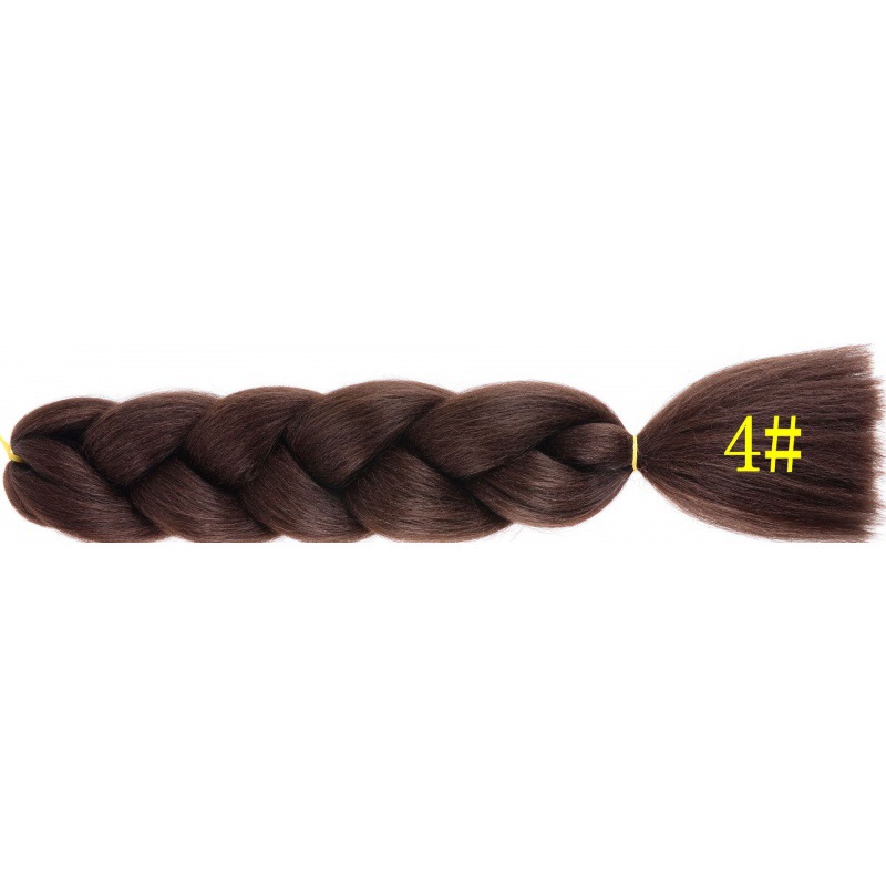 Extensiones de trenzas jumbo de 24 pulgadas, cabello sintético para trenzar