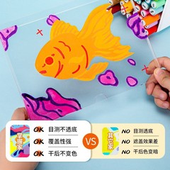 掌握丙烯馬克筆圓頭防水手繪diy可疊色戶外塗鴉彩繪做咕卡便攜式