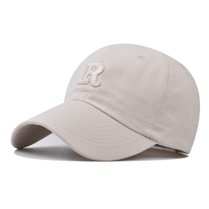 Nueva letra R extra grande gorra de profundización bordada de algodón gorra de béisbol para hombres y mujeres gorra de pico al aire libre