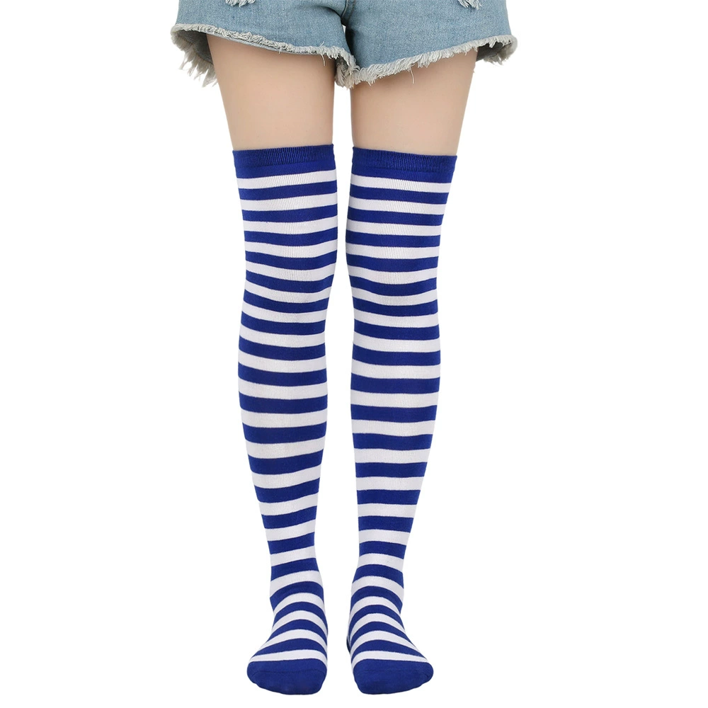 Knee-high Socks Japanese Style, Striped Cosplay & Halloween, Tube 50 cm, Polyester