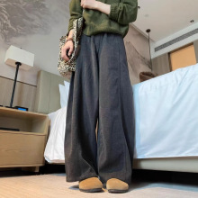 松驰慵懒风拨冗垂感阔腿裤女2025秋冬新款遮胯百搭宽松直筒长裤子