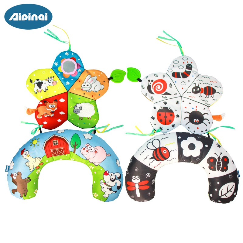 Aipinqi nueva cabeza de entrenamiento almohada bebé ejercicio de pierna almohada bebé en forma de U almohada de aprendizaje juguetes en stock al por mayor image 7