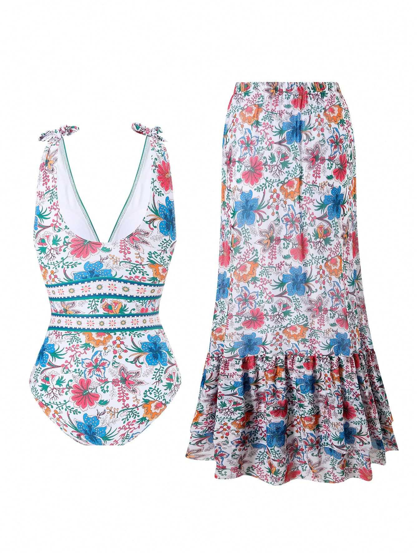 ethnic style one-piece swimsuit women