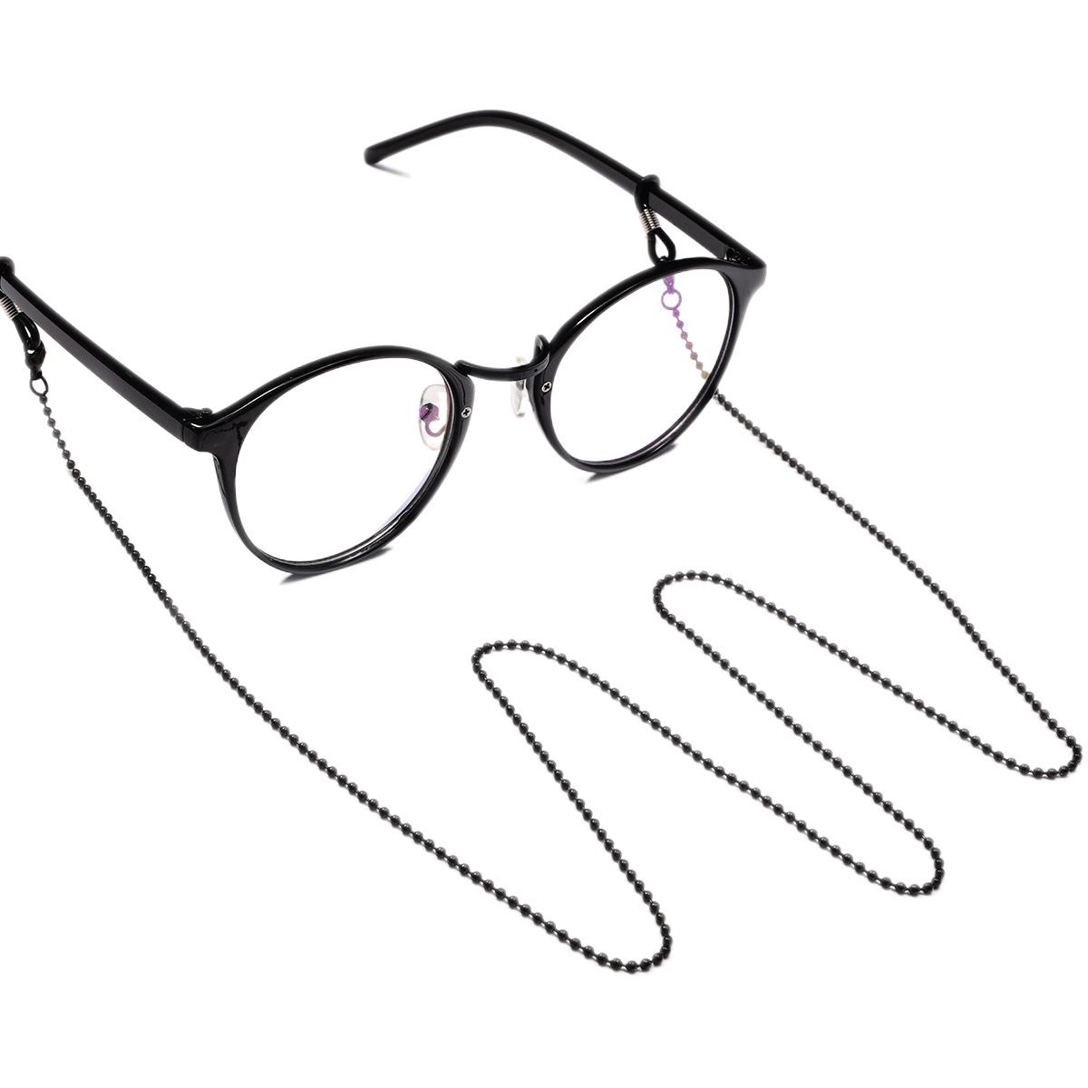 New glasses chain glasses rope mask chain metal glasses hanging chain hanging rope neck anti-loss mask multi-use bead chain