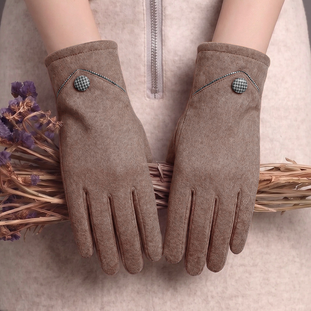 Guantes Térmicos de Felpa para Mujer de Poliéster Antideslizante, Pantalla táctil, Térmico para Ciclismo y Uso Exterior image 29
