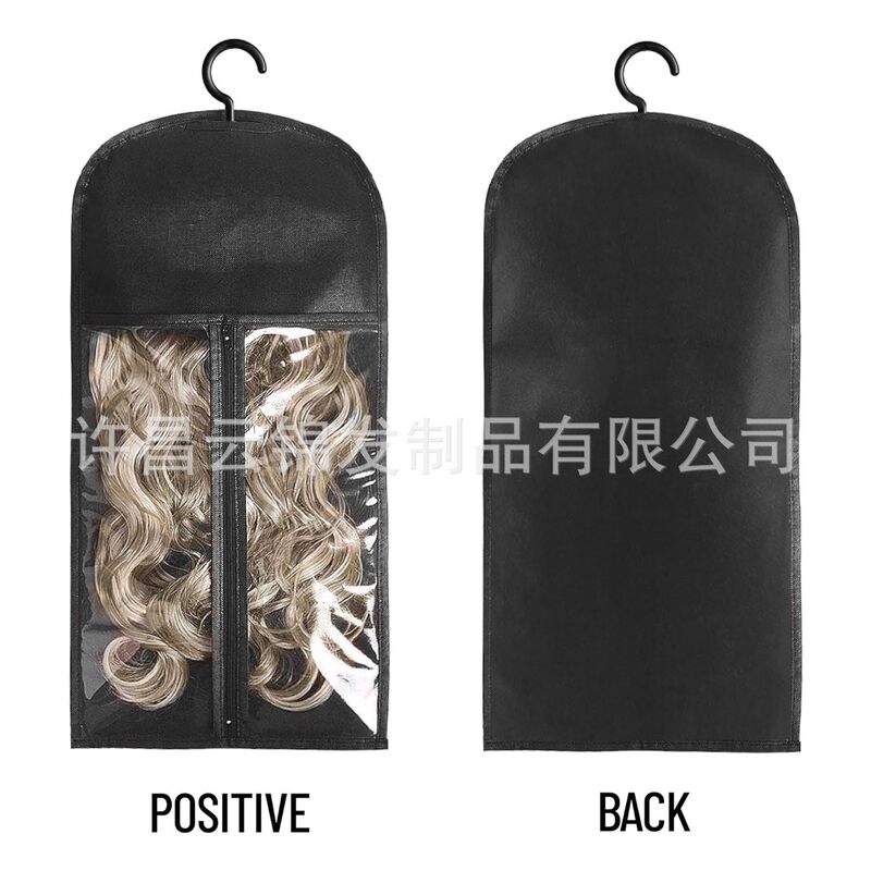 不織布ウィッグ収納袋 30*60 センチメートル包装袋在庫 PVC ダストカバー越境電子商取引吊り袋|undefined