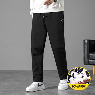 Down Pants Men's 2025 Winter Thickeneded Outdoor Sports Warm and Light White Duck down Pants for Outer Wear