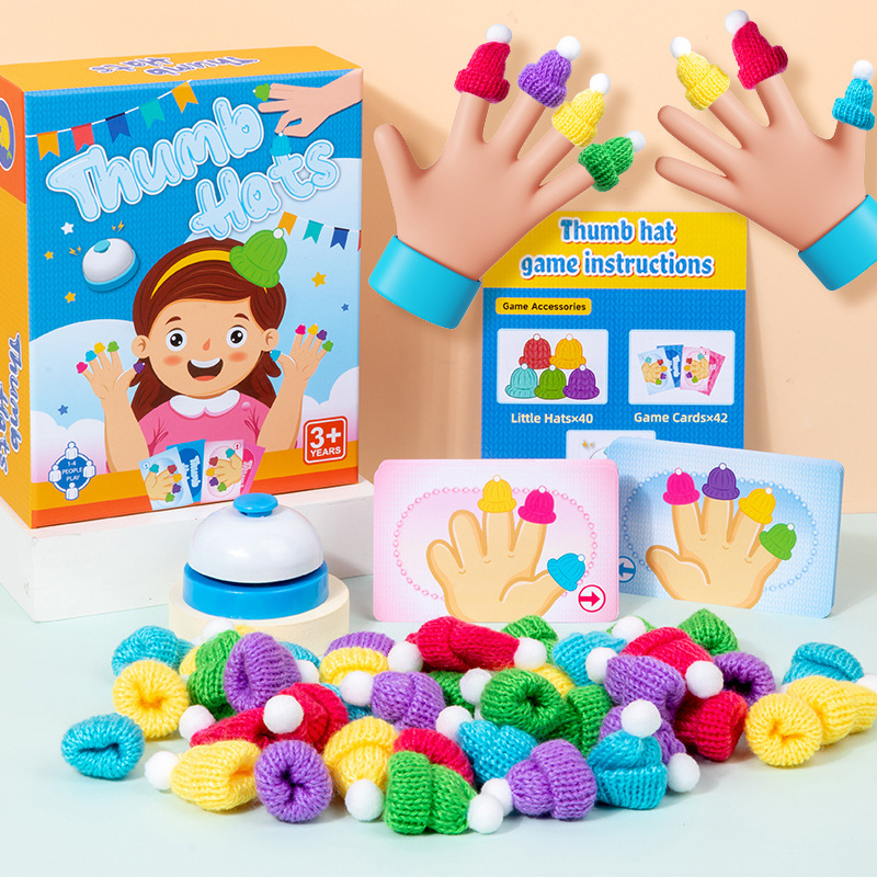 Tapa del pulgar color memoria cognitiva pensamiento entrenamiento educación temprana de los niños juguetes de Desarrollo Educativo juego de mesa interactivo entre padres e hijos