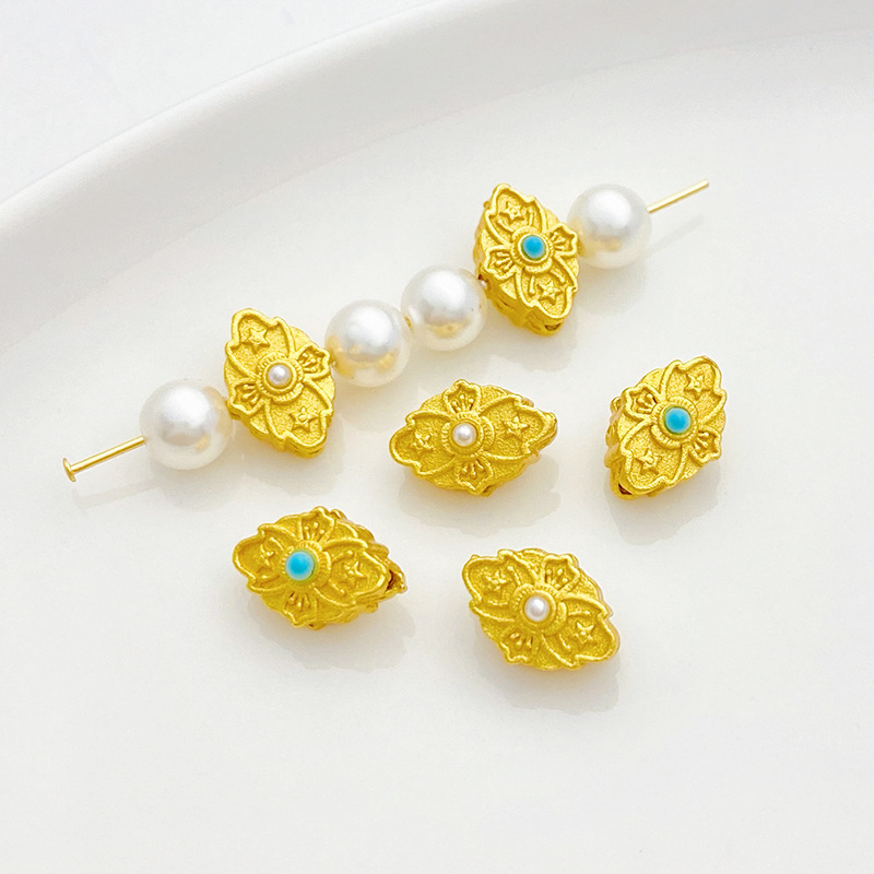 Turquoise beads pearl handmade