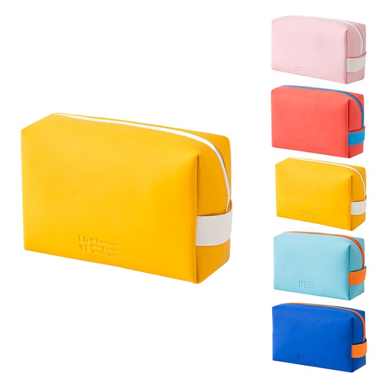 Spot Cross-border PU octagonal bolsa de cosméticos mujer portátil de gran capacidad bolsa de almacenamiento mini bolsa de lavado de viaje impresión al por mayor