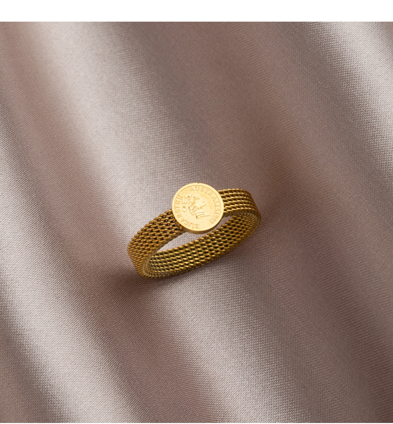 Fashion Geometric Titanium Steel Plating Rings 1 Piece