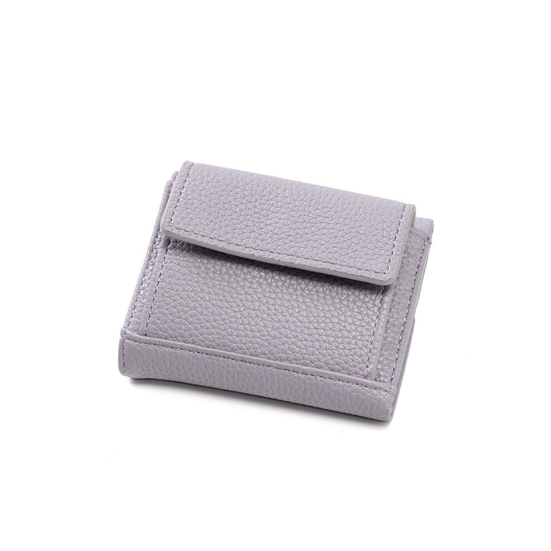 Nueva moda corta billetera de mujer estilo japonés tres plegables mini multi-tarjeta bolsa de tarjetas de tendencia gran capacidad