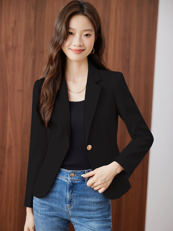 高级感西装外套女小个子2025新款秋季职业气质收腰女士小西服上衣|undefined