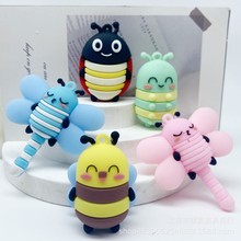 可爱昆虫钥匙扣 配件3D立体蜜蜂蜻蜓公仔鞋子diy饰品批发儿童礼物