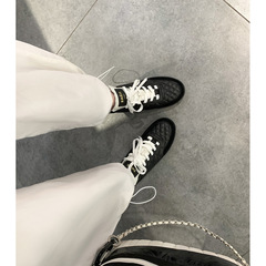 【sheii蘇茵茵】隱藏款~進口胎小牛皮小香風拼色運動休閒鞋女板鞋