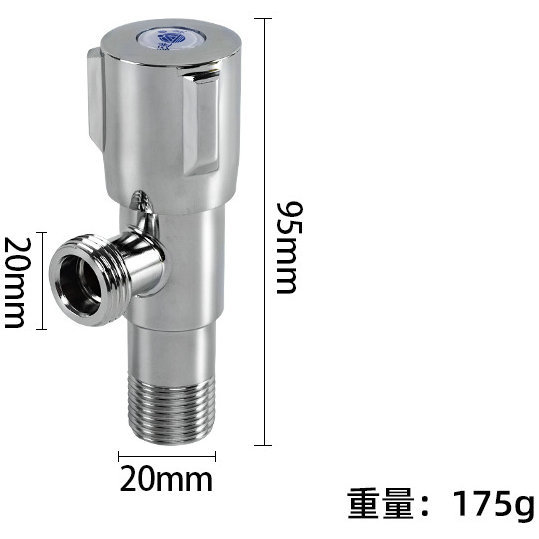 Válvula de ángulo colección completa 304 Acero inoxidable cobre triángulo caliente y fría interruptor de tres vías calentador de agua del inodoro válvula de entrada válvula de parada
