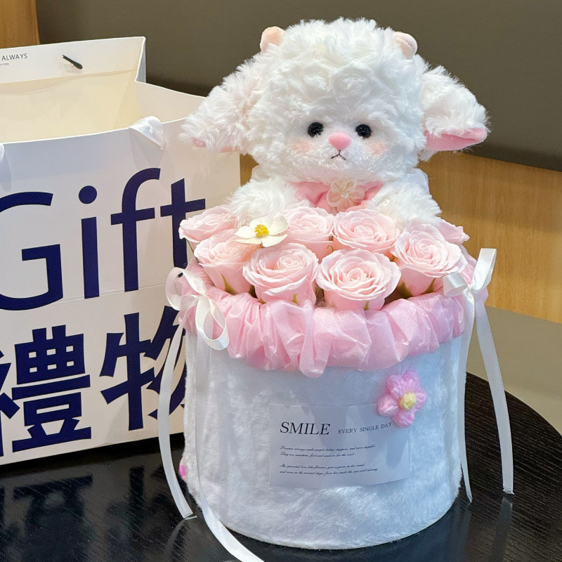 プリンセスラム漫画人形ブーケ親友の誕生日プレゼント女の子友人ぬいぐるみ中国のバレンタインデー|undefined