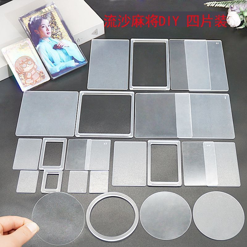 Tablero de cáñamo de flujo de ángulo recto Tablero de acrílero de mahjong de arena movediza hecho a mano de bricolaje