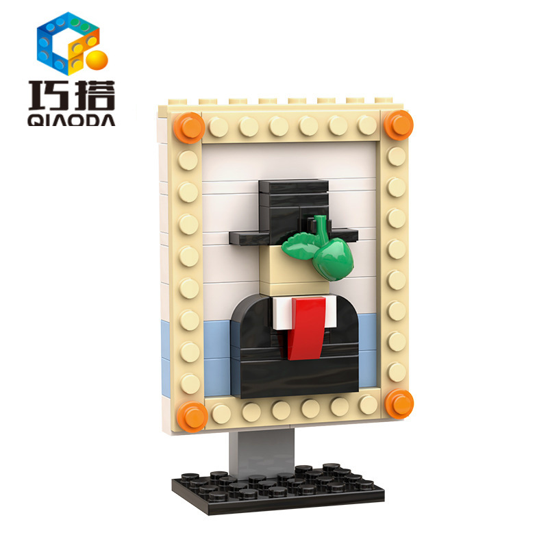 Moc 创意设计人类之子积木像素画 兼容乐高拼搭积木玩具