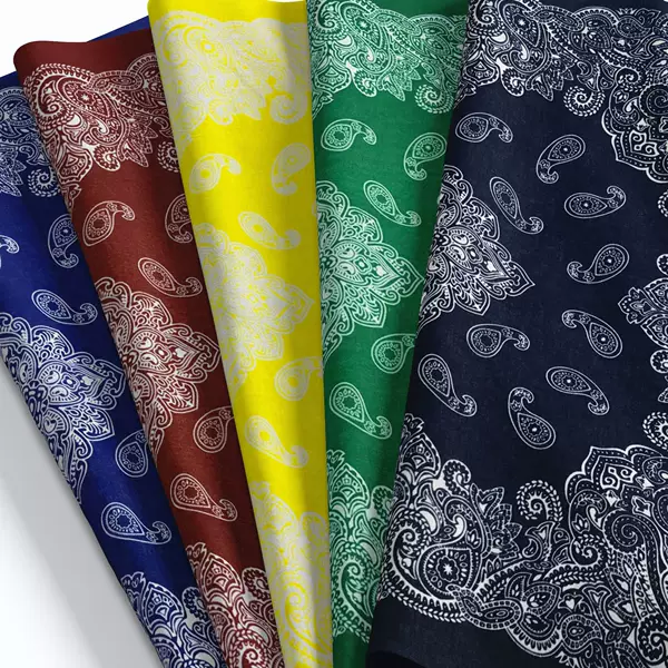 Cotton Paisley Large Cashew Flower Square Scarf Headscarf Casual Outdoor Cycling Headscarf Bandanna Hip-Hop Hip-Hop