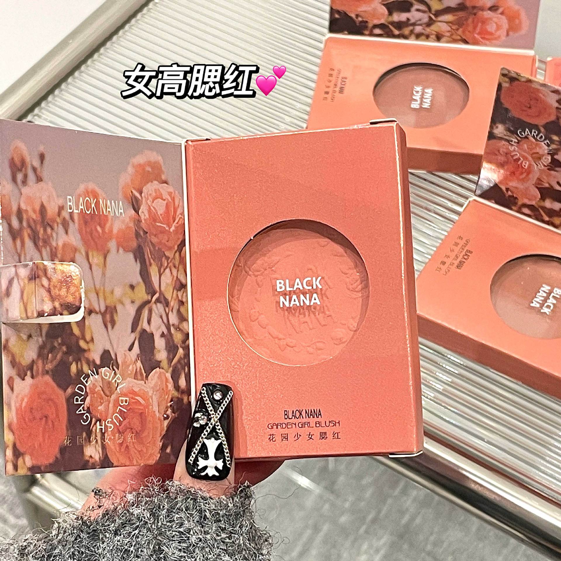 BLACK NANA Garden Girl Blush Natural Nude Makeup Highlight Brightening Blush Palette Affordable Student Cross-border Wholesale undefined