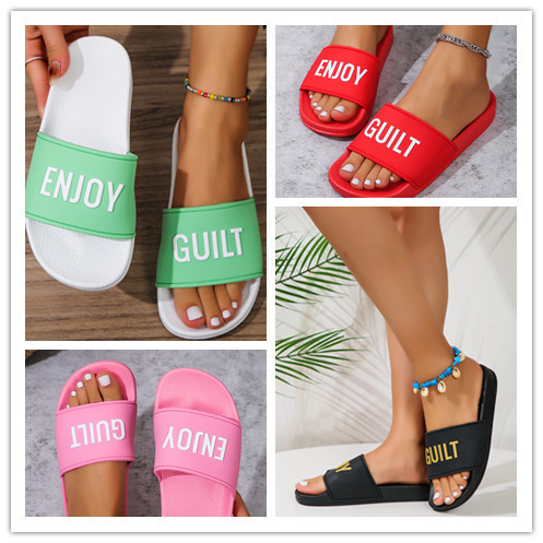 Summer New Fashion Outdoor Wear-Resistant Shock-Absorbing Shoes, Simple Home Lightweight Soft Non-Slip Slippers