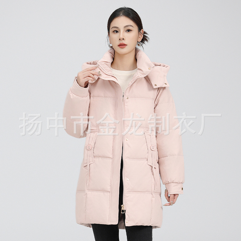 2025新款女中长款羽绒服冬季修身显瘦加厚外套羽绒服时尚韩版保暖
