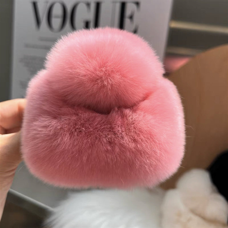 秋冬の真のレッグウサギの毛玉は大きいサイズの毛のヘアピンの後頭部のサメのクリップのヘアピンの髪飾りの新年の爆発金をつかみます。|undefined